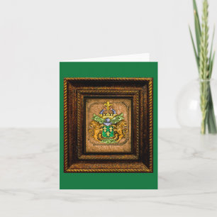 Carte De Remerciements Dutch van Westervelt Famille Armoiries Salutation