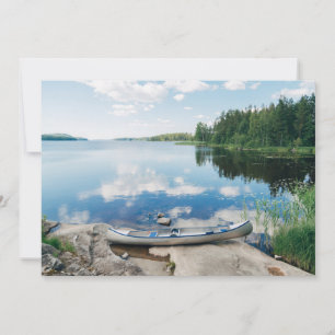 Carte De Remerciements Eau Canot sur le lac Suède