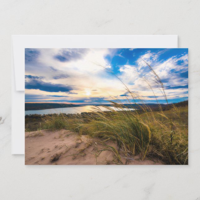 Carte De Remerciements Eau | Glen Lake Dunes de l'ours couché Michigan (Devant)