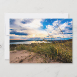 Carte De Remerciements Eau   Glen Lake Dunes de l'ours couché Michigan