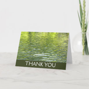 Carte De Remerciements Eaux d'Oak Creek Nature jaune et verte Photo