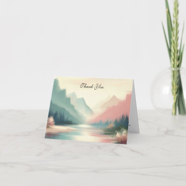 Carte De Remerciements Echos doux des montagnes (Devant)