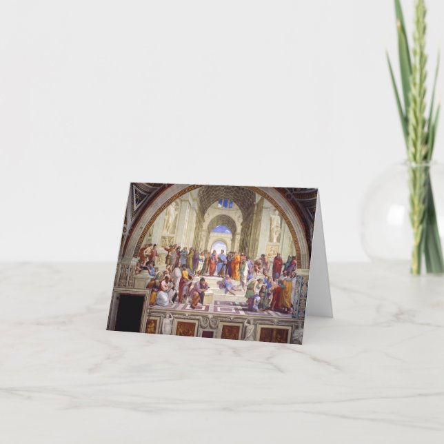 Carte De Remerciements École d'Athènes, de Stanza della Segnatura (Devant)