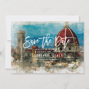 Carte De Remerciements Économies de mariage d'été de Florence Italie la
