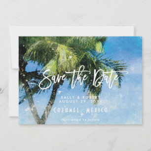 Carte De Remerciements économies tropicales de mariage d'été de plage la