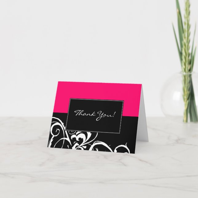 Carte de remerciements | Écran élégant (Devant)