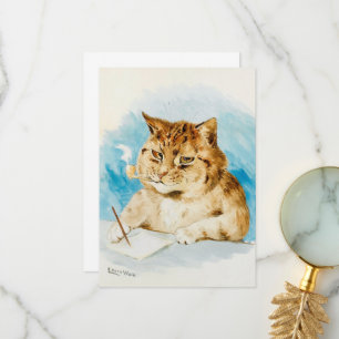Carte De Remerciements Écriture de chats par Louis Wain