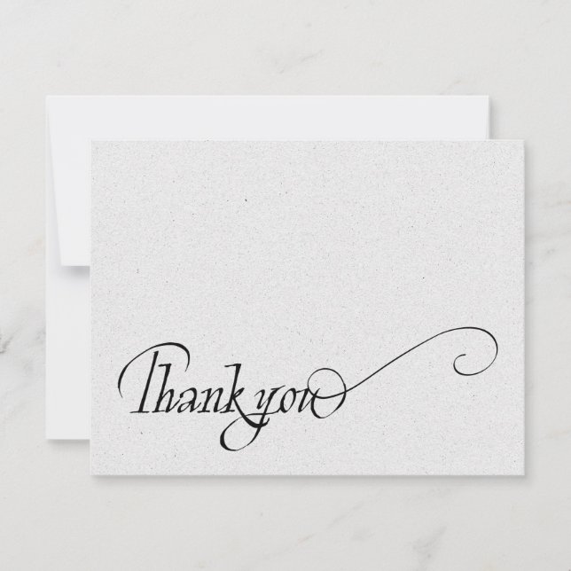 Carte De Remerciements Écriture manuscrite élégante et simple de remercie (Devant)