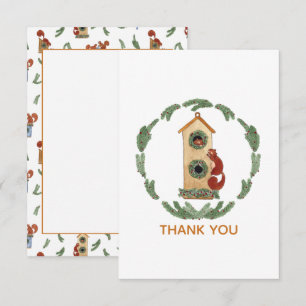 Carte De Remerciements Écureuils joueurs