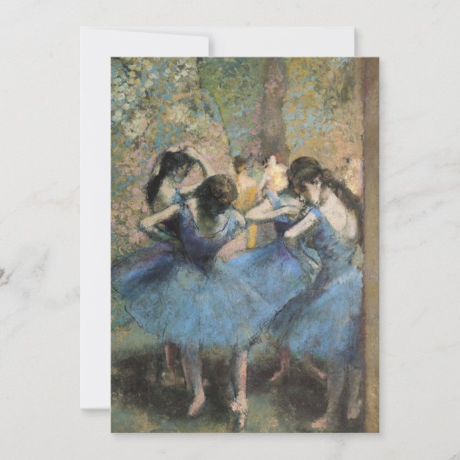 Carte De Remerciements Edgar Degas - Danseurs En Bleu (Devant)