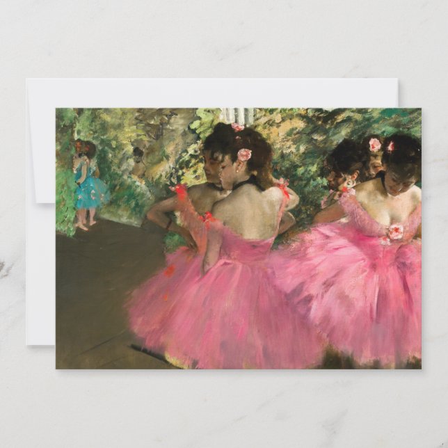 Carte De Remerciements Edgar Degas - Danseurs en rose (Devant)