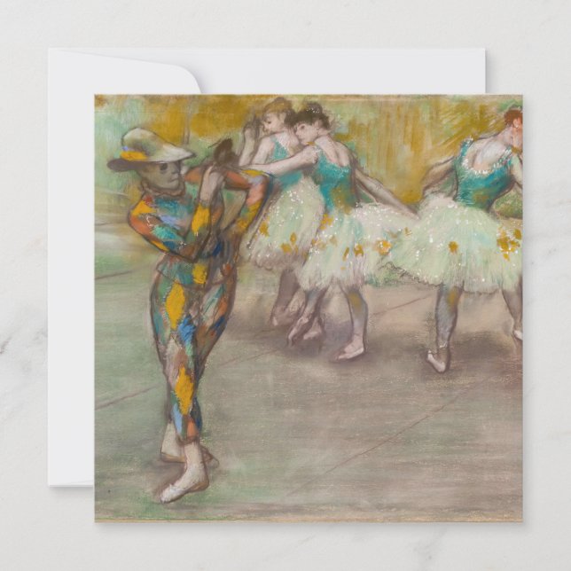 Carte De Remerciements Edgar Degas - Harlequin Dance (Devant)