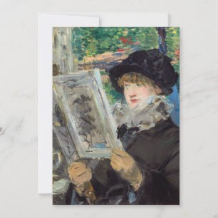 Carte De Remerciements Edouard Manet - Femme lisant