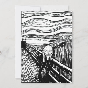 Carte De Remerciements Edvard Munch - La lithographie de cri