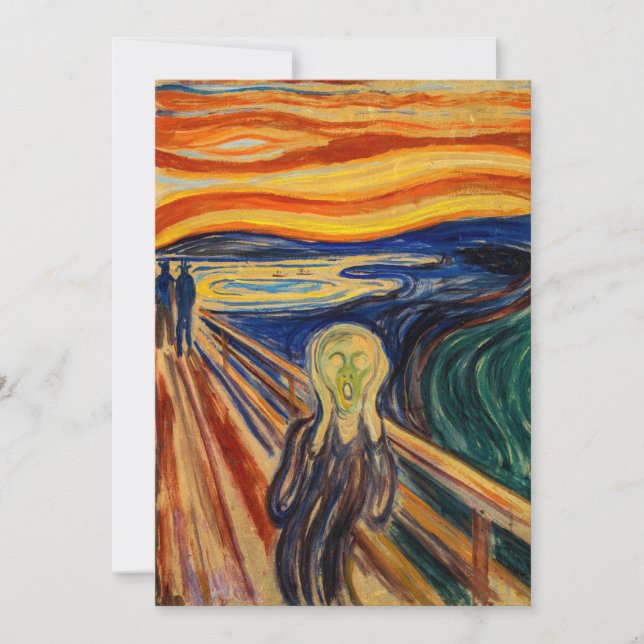 Carte De Remerciements Edvard Munch - Le cri 1910 (Devant)