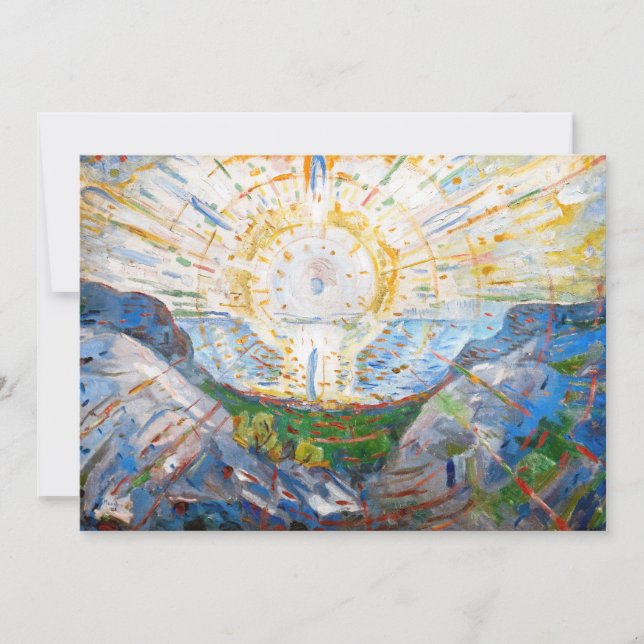 Carte De Remerciements Edvard Munch - Le Soleil 1912 (Devant)