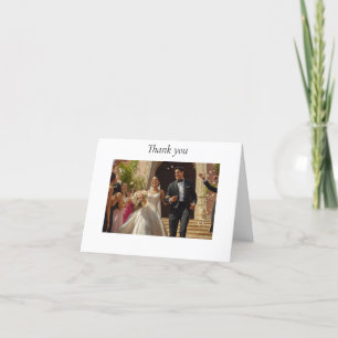Carte De Remerciements Église feuille de couple hispanique après mariage