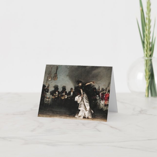 Carte De Remerciements El Jaleo par John Singer Sargent (Devant)