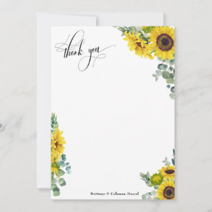 Carte De Remerciements Elaborer le script Eucalyptus & Tournesols