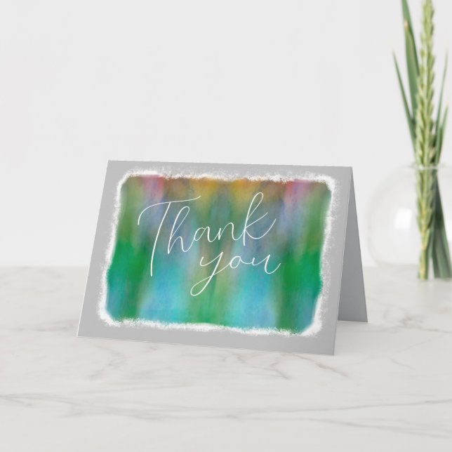 carte de remerciements élégant aquarelle art (Devant)