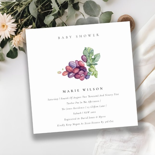 Carte De Remerciements Elégant aquarelle Graphe Faune Baby shower Invitat (Créateur téléchargé)