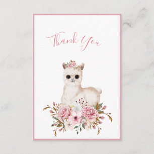 Carte De Remerciements Élégant Baby shower d'aquarelle rose