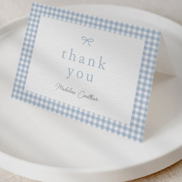 Carte De Remerciements Elégant Baby shower simple Dusty Blue Boys