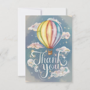 Carte De Remerciements Élégant ballon magique à air chaud