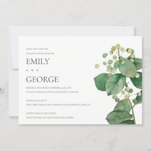 CARTE DE REMERCIEMENTS ELEGANT BERRY FEAF FOLIAGE RÉPÉTITION DÎNER INVITA