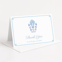 Elégant Bleu Ruban Ginger Jar Baby Boy Douche