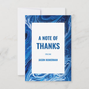 Carte De Remerciements Elégant Blue Ocean Waves Bar Mitzvah