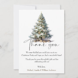 Carte De Remerciements Elegant Christmas Trees – Holiday Season