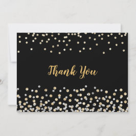Carte De Remerciements Elégant Confetti en argent or