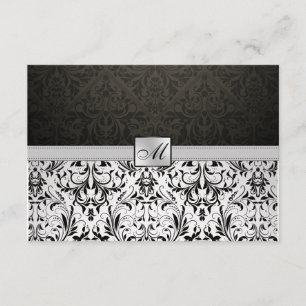Carte de remerciements élégant de monogramme de