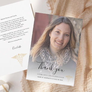 Carte De Remerciements Élégant diplôme 2025 Infirmière Pinning