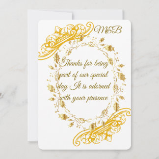 Carte De Remerciements Élégant ensemble de Mariages floraux