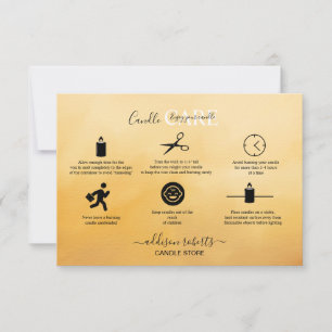 Carte De Remerciements Élégant Entretien de Bougie en Terracotta Professi