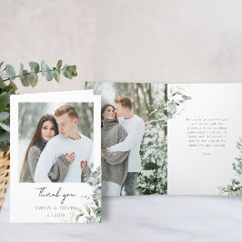 Carte De Remerciements Elégant Eucalyptus Green Photo