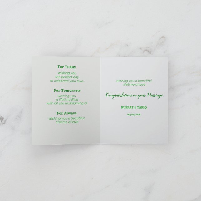 Carte De Remerciements Élégant floral d'ivoire Mariages en attente de fél (Intérieur)