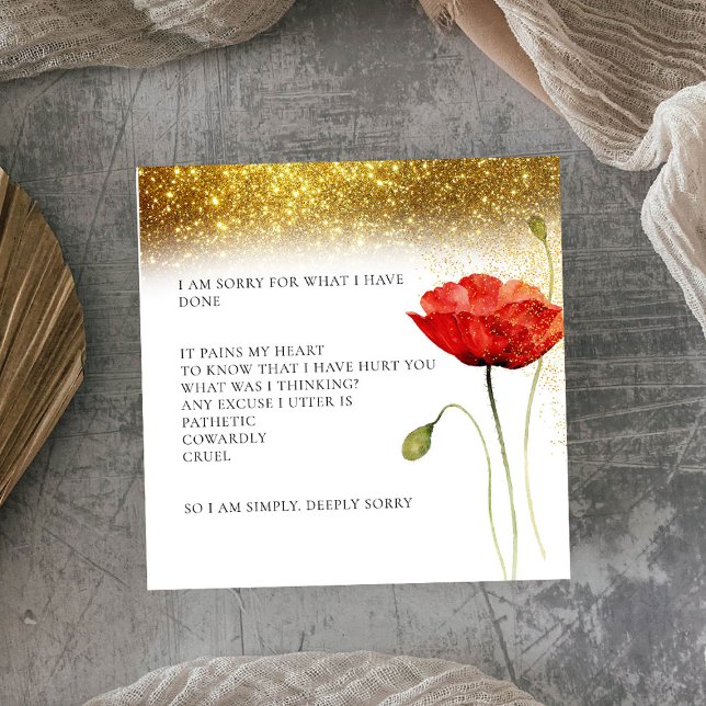 Carte De Remerciements Elegant Gold Parties scintillant Floral Je suis dé (Créateur téléchargé)