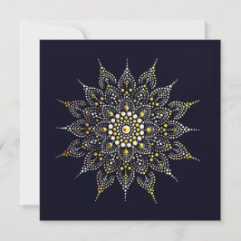 Carte De Remerciements Elegant Gold & Pearl Mandala Blank Note Card