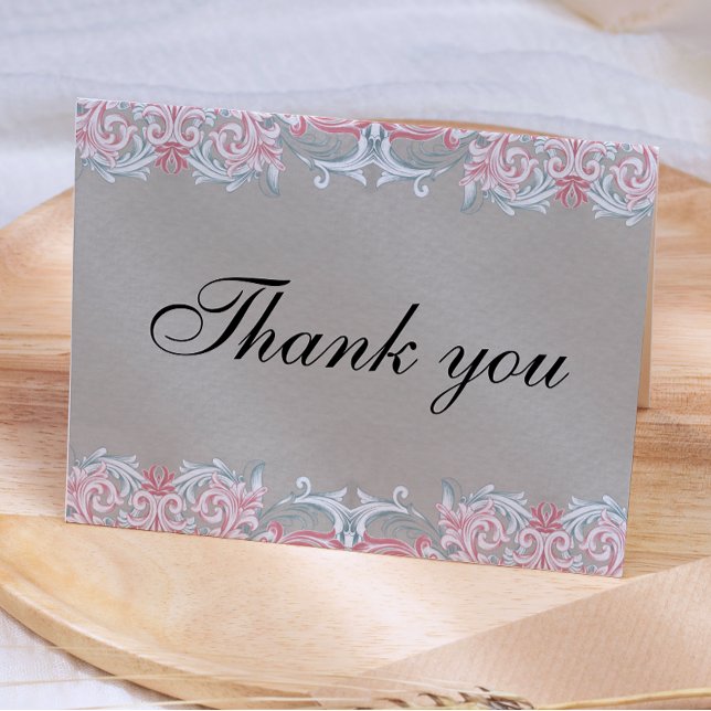 Carte De Remerciements Élégant manuscrit rose (Créateur téléchargé)