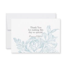 Élégant Mariage floral bleu blanc
