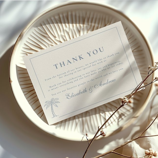 Carte De Remerciements Élégant Mariage Nautique (Créateur téléchargé)