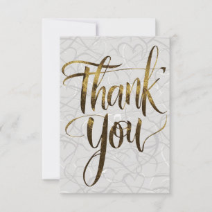 Carte De Remerciements Elégant "Merci" : Un design vraiment intemporel
