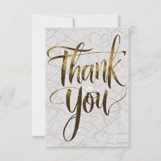 Carte De Remerciements Elégant "Merci" : Un design vraiment intemporel