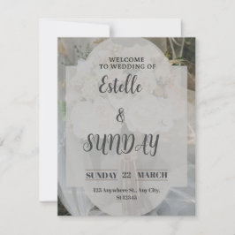 Carte De Remerciements Elegant Minimalist Wedding Welcome Sign