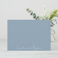 Elégant minimaliste personnalisé Mariage Dusty Blu