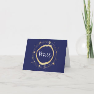 Carte De Remerciements Élégant moderne Peace Gold Star Business
