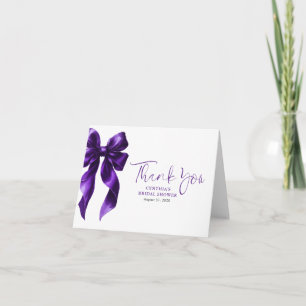 Carte De Remerciements Élégant Nœud Papillon Violet Foncé Remerciement Ma